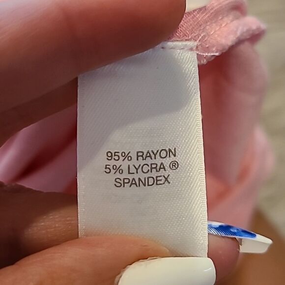 J‎ jill wearever collection pink rayon stretch long sleeve long flowy shirt - Picture 4 of 7